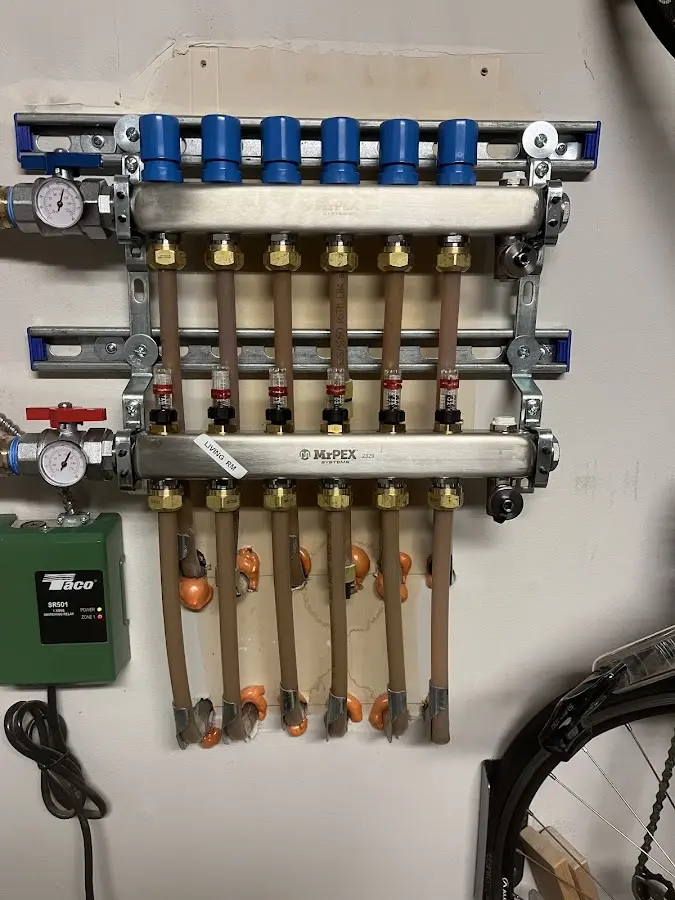 Plumber performing Gas Line Installation at a residential property in Shelburne